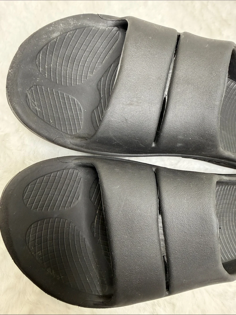 OOFOS OOahh Recovery Slide Sandals Black Men 10 EU43 Comfort Slip On Athleisure